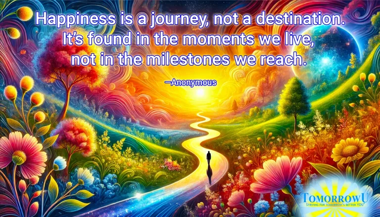 Read more about the article “Happiness is a journey, not a destination. It’s found in the moments we live, not in the milestones we reach.” — Anonymous