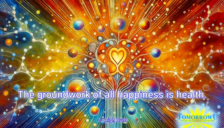 Read more about the article “The groundwork of all happiness is health.” — Leigh Hunt