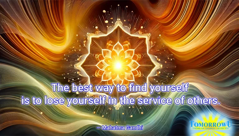 Read more about the article “The best way to find yourself is to lose yourself in the service of others.” — Mahatma Gandhi