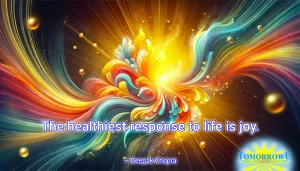 Read more about the article “The healthiest response to life is joy.” — Deepak Chopra