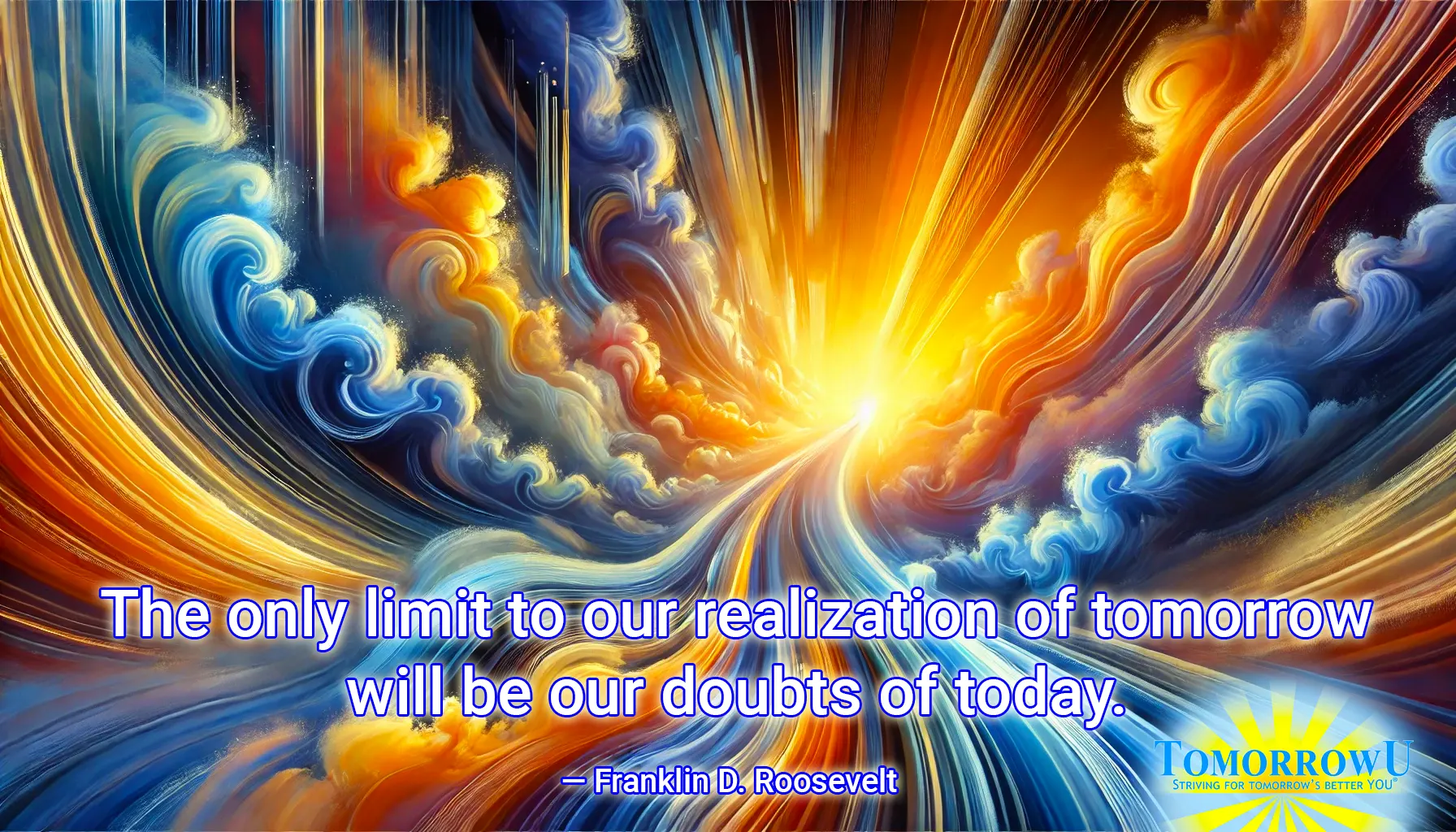 You are currently viewing “The only limit to our realization of tomorrow will be our doubts of today.” — Franklin D. Roosevelt