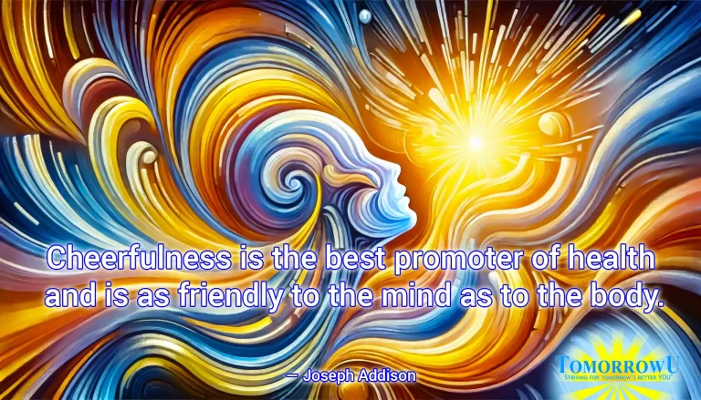 Read more about the article “Cheerfulness is the best promoter of health and is as friendly to the mind as to the body.” — Joseph Addison