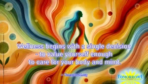 Read more about the article “Wellness begins with a single decision: to value yourself enough to care for your body and mind.” — TomorrowU.org