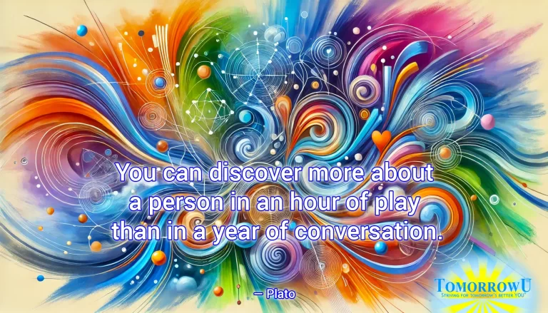 Read more about the article “You can discover more about a person in an hour of play than in a year of conversation.” — Plato