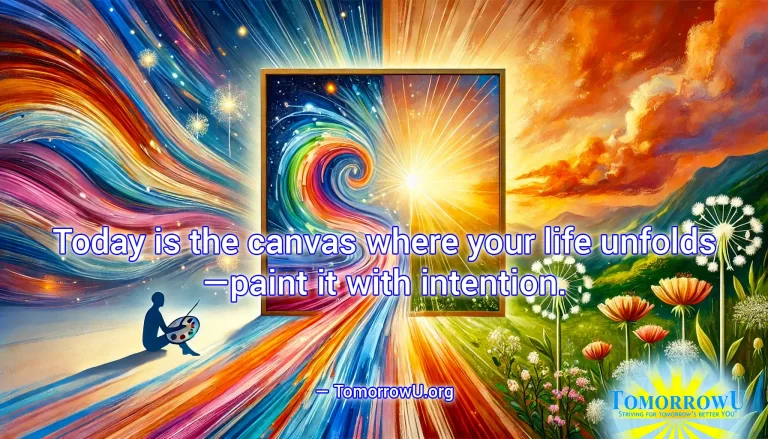 Read more about the article “Today is the canvas where your life unfolds —paint it with intention.” —TomorrowU.org