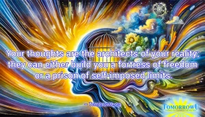 Read more about the article “Your thoughts are the architects of your reality; they can either build you a fortress of freedom or a prison of self-imposed limits.” —TomorrowU.org