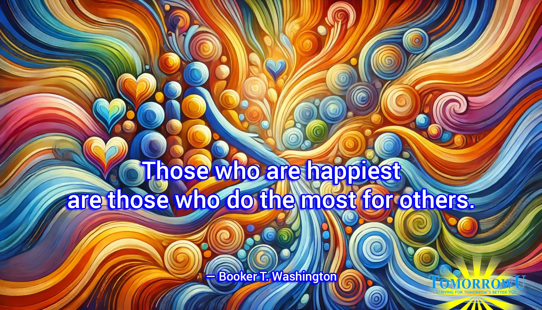 You are currently viewing “Those who are happiest are those who do the most for others.” — Booker T. Washington