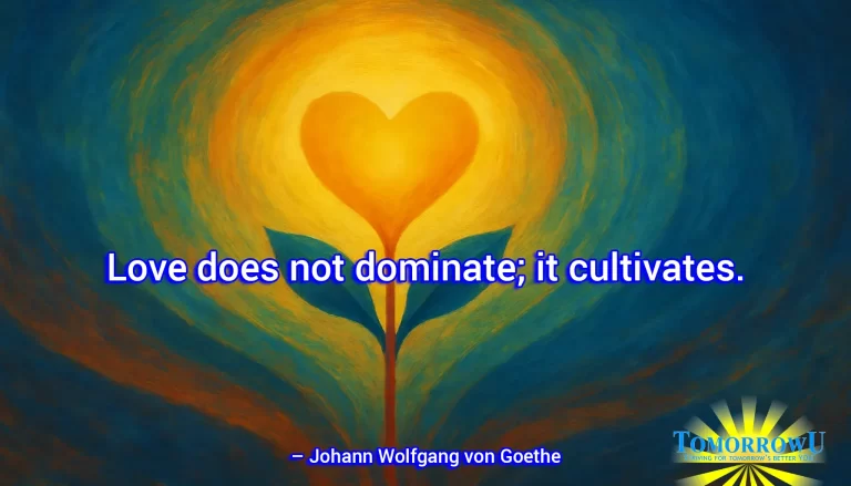 Read more about the article “Love does not dominate; it cultivates.” – Johann Wolfgang von Goethe