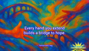 Read more about the article “Every hand you extend builds a bridge to hope.” – TomorrowU.org