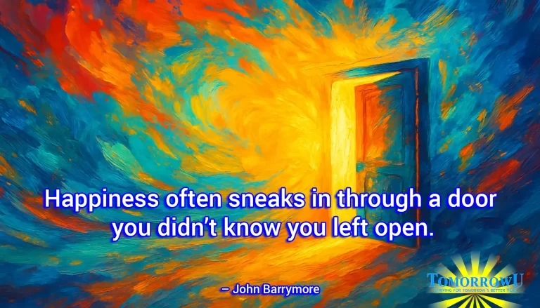 Read more about the article “Happiness often sneaks in through a door you didn’t know you left open.” – John Barrymore