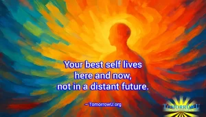 Read more about the article “Your best self lives here and now, not in a distant future.” – TomorrowU.org