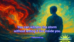 Read more about the article “You can witness the storm without letting it live inside you.” – TomorrowU.org