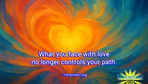 Read more about the article “What you face with love no longer controls your path.” – TomorrowU.org