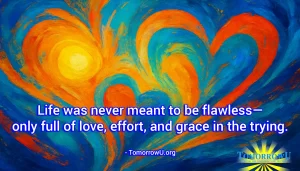 Read more about the article “Life was never meant to be flawless—only full of love, effort, and grace in the trying.” – TomorrowU.org