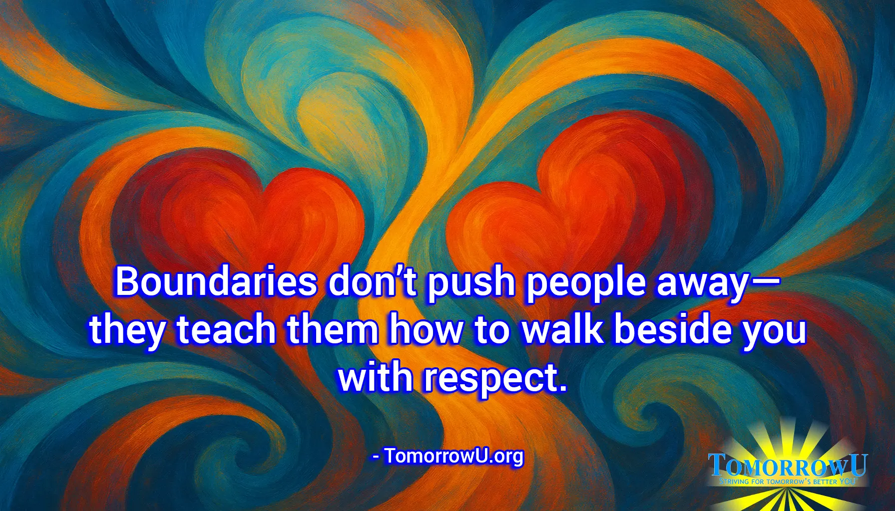 You are currently viewing “Boundaries don’t push people away—they teach them how to walk beside you with respect.” – TomorrowU.org