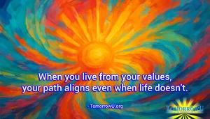 Read more about the article “When you live from your values, your path aligns even when life doesn’t.” – TomorrowU.org