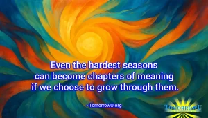 Read more about the article “Even the hardest seasons can become chapters of meaning if we choose to grow through them.” – TomorrowU.org