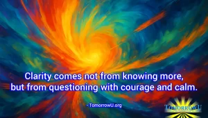 Read more about the article “Clarity comes not from knowing more, but from questioning with courage and calm.” – TomorrowU.org
