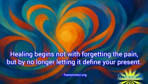 Read more about the article “Healing begins not with forgetting the pain, but by no longer letting it define your present.” – TomorrowU.org