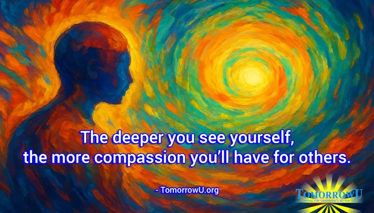 Read more about the article “The deeper you see yourself, the more compassion you’ll have for others.” – TomorrowU.org