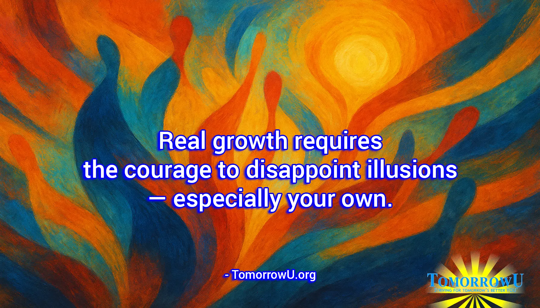 You are currently viewing “Real growth requires the courage to disappoint illusions — especially your own.” – TomorrowU.org