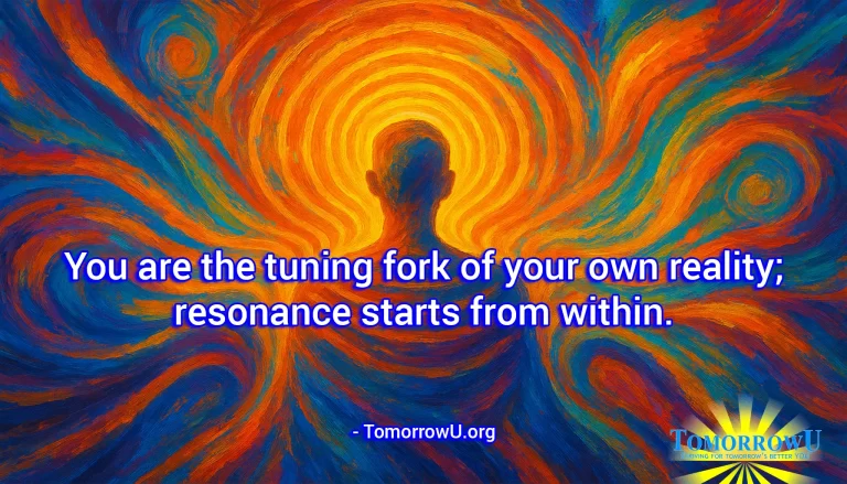 Read more about the article “You are the tuning fork of your own reality; resonance starts from within.” – TomorrowU.org
