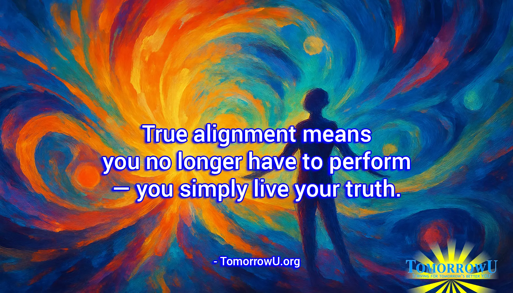 You are currently viewing “True alignment means you no longer have to perform — you simply live your truth.” – TomorrowU.org