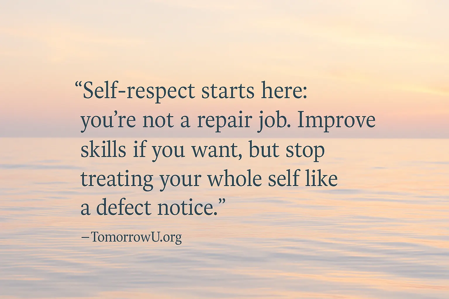 You are currently viewing You’re Not a Repair Job: Respect Begins with Enoughness