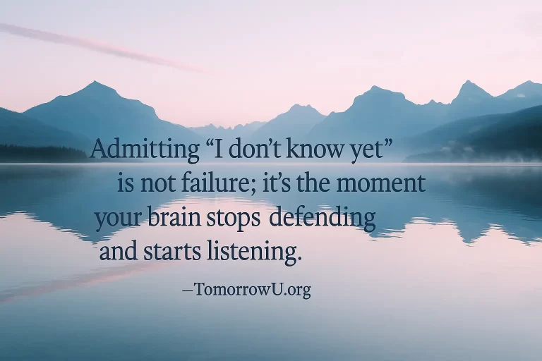 Read more about the article The Courage of Not Knowing Yet