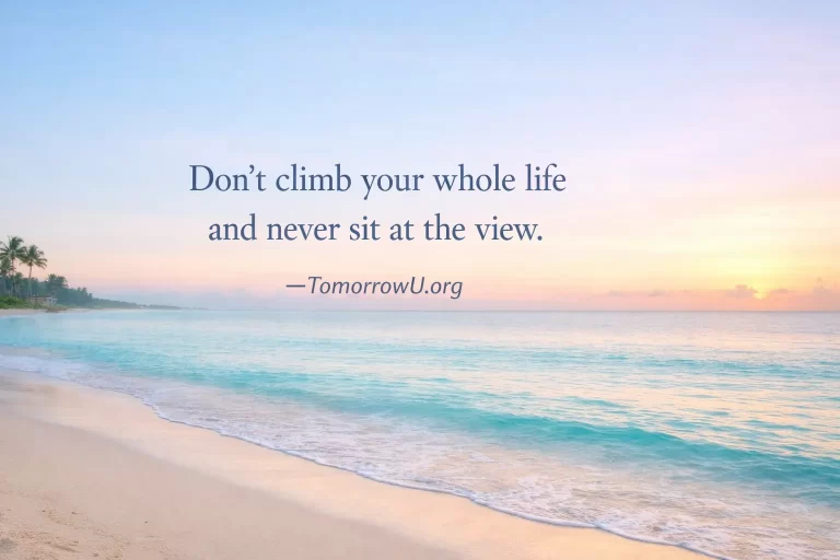 Read more about the article Don’t Miss the View While You’re Climbing