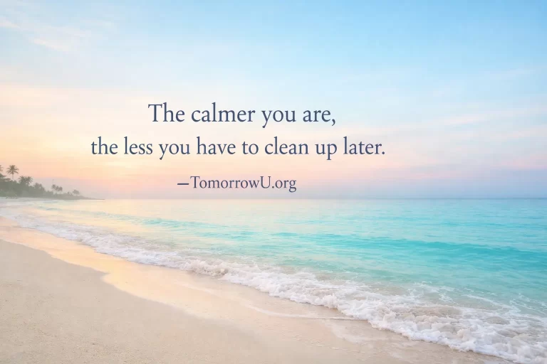 Read more about the article Calm First, Cleanup Less